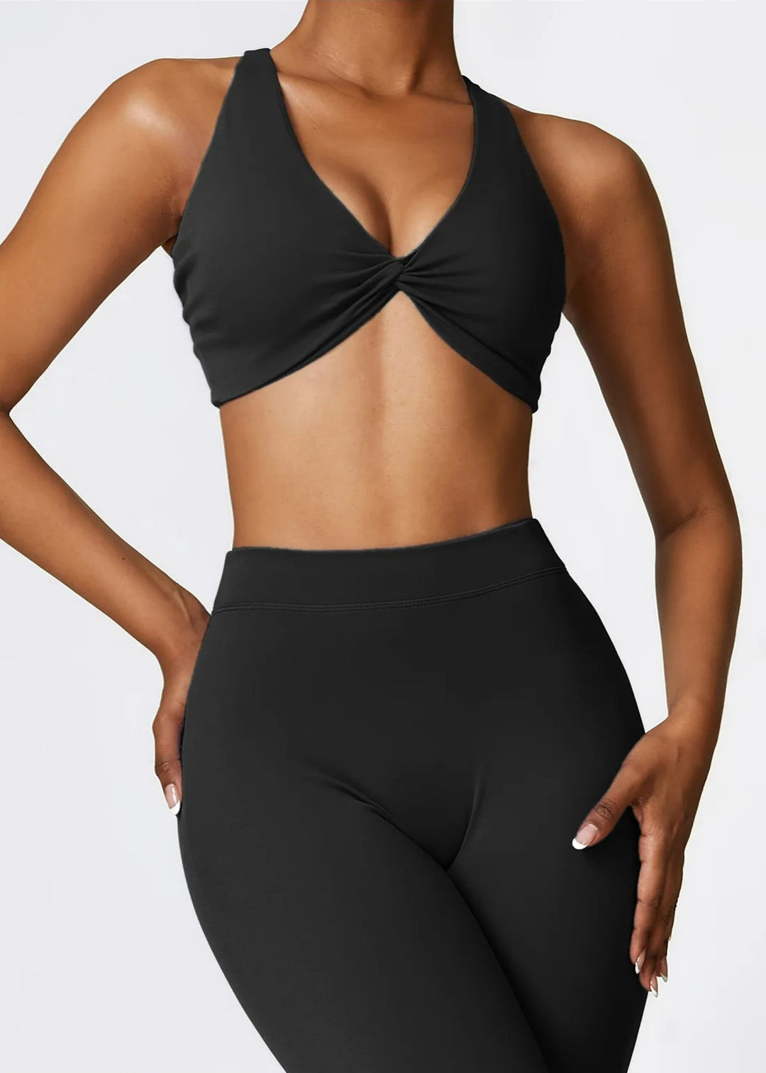 Black Sports Bra Frontside#color_black