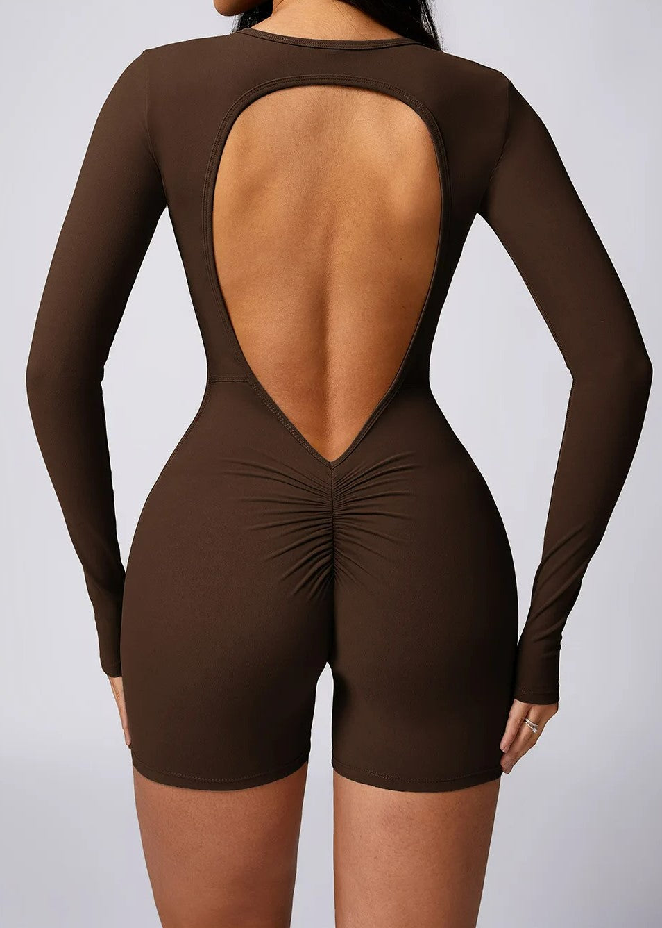 Brown Romper Backside#color_coffee