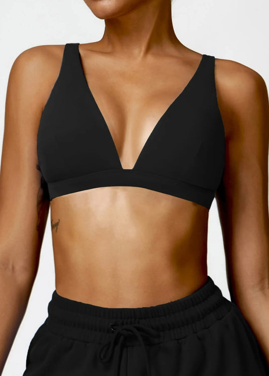 Black Sports Bra Frontside#color_black