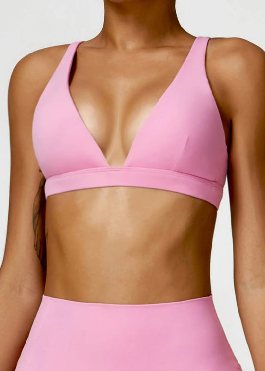 Pink Sports Bra Frontside#color_pink